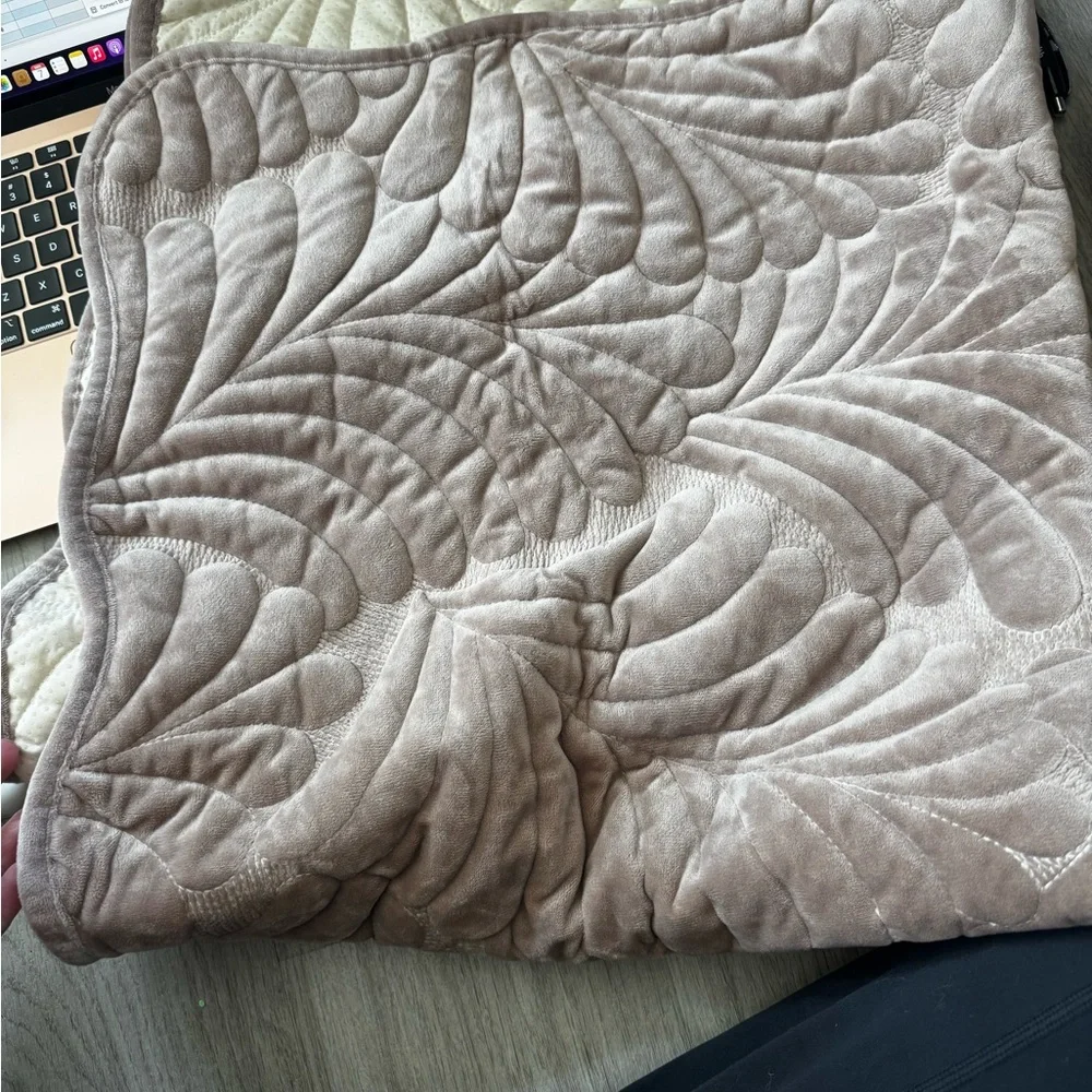 Elegant Velvet Sofa Slipcover - Taupe